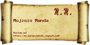 Mojzsis Manda névjegykártya